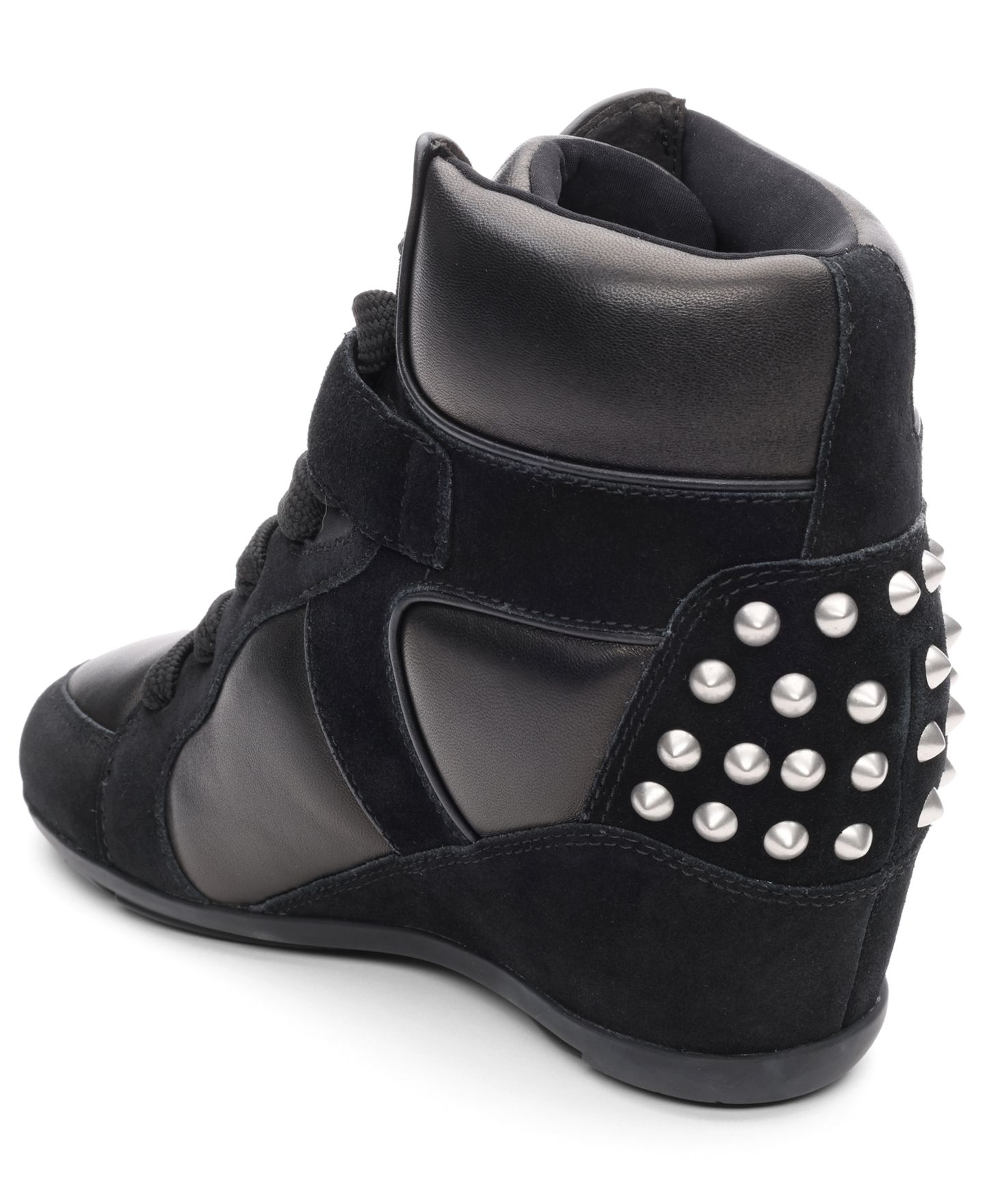 Женские кроссовки ASH Bopster Lace-Up Wedge, цвет: Чёрный — фото 3
