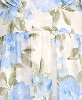 Juniors' Tie-Shoulder Ruffle Bust Midi Dress