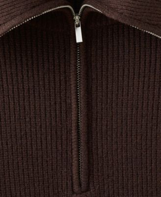 Women's Contrasting Zipper Collar Sweater