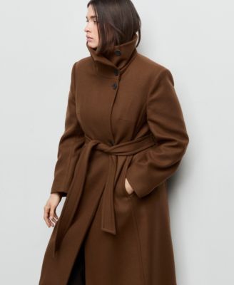 Women's Belted Manteco Wool Coat