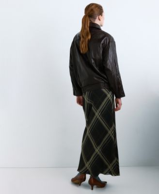 Women's Checked Long Skirt