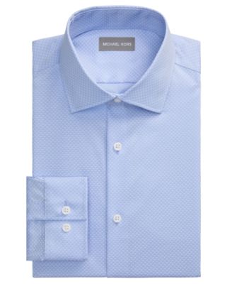 Men's Slim-Fit Spread Collared Dress Shirt