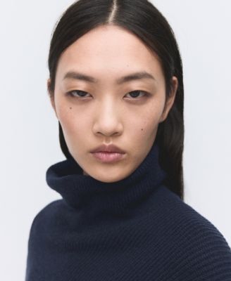 Women's Asymmetrical Roll Neck Sweater