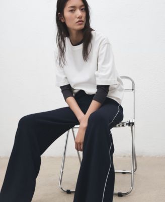 Women's Contrast Stripe Straight Pants