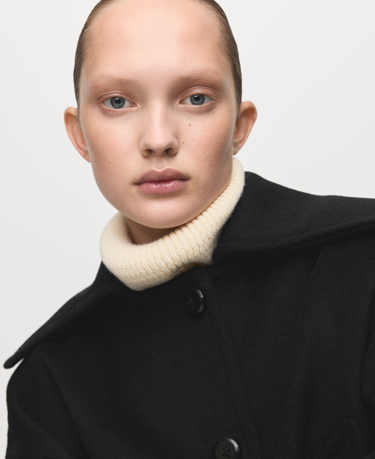 Mango Women's Shirt Collar Wool Jacket