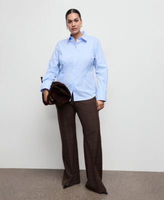 Women's Slim-Fit Poplin Shirt