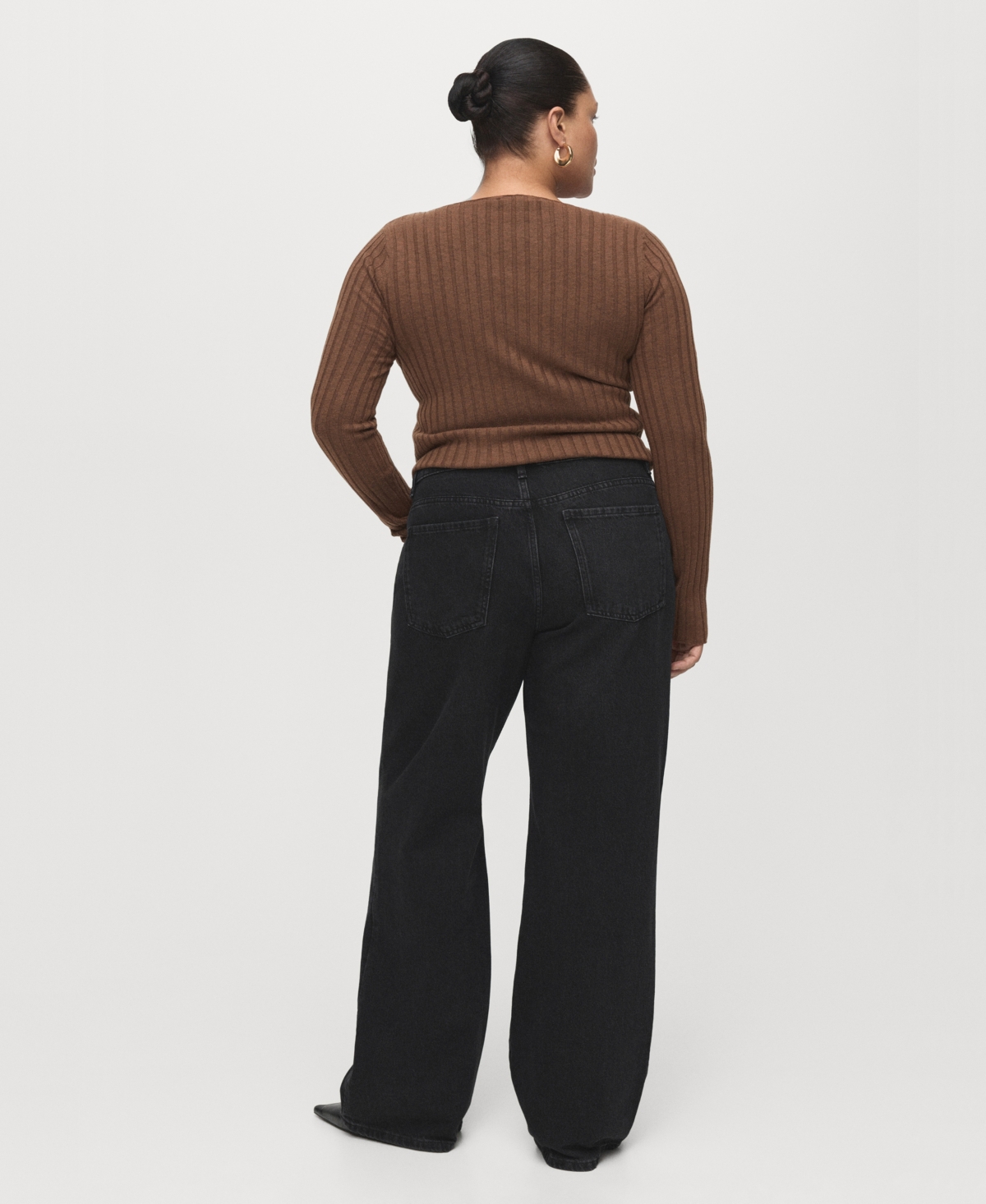 Mango Women's Danila High-Waisted Wide-Leg Jeans