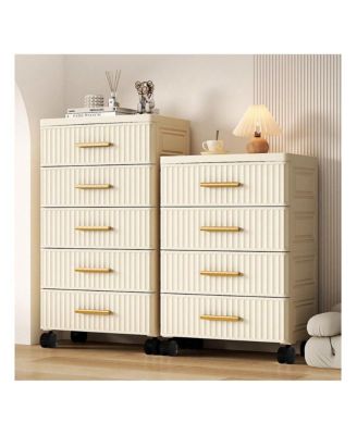 1PC Plastic Multifunctional Storage Cabinet, Drawer Type Bedside Table for Living Room Bedroom Toy Book Organizer