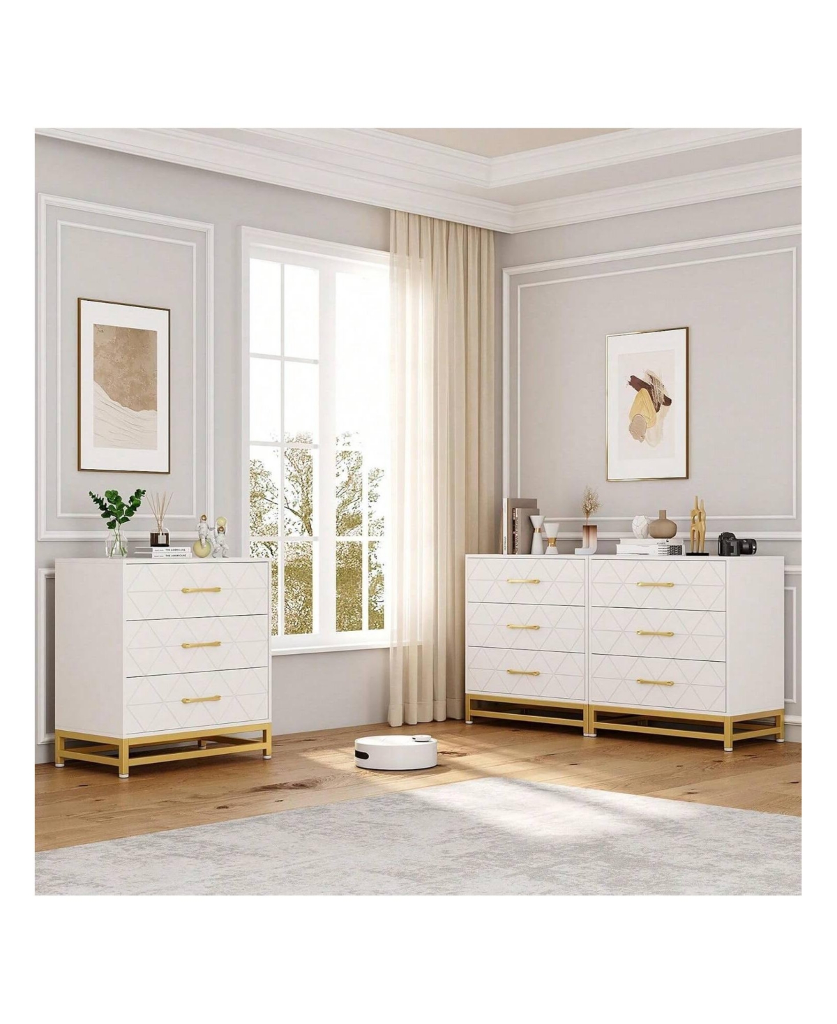 gaomon 3-Drawer Wood Dresser