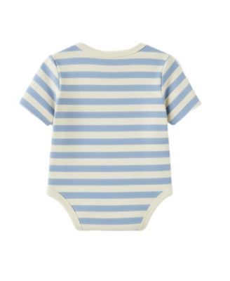 Baby Boys' Mickey Mouse Bodysuit & Denim Shortall, 2-Piece Set