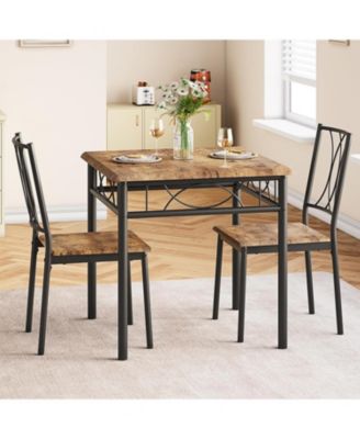 Kitchen Table Small Dining Table Set for 2 Table and Chairs Set of 2