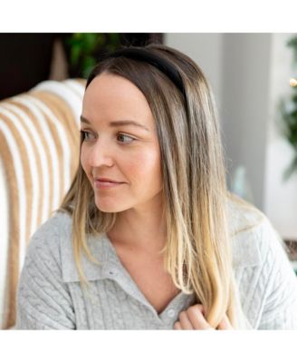 Women's Classic Padded Thin Headband  - Black