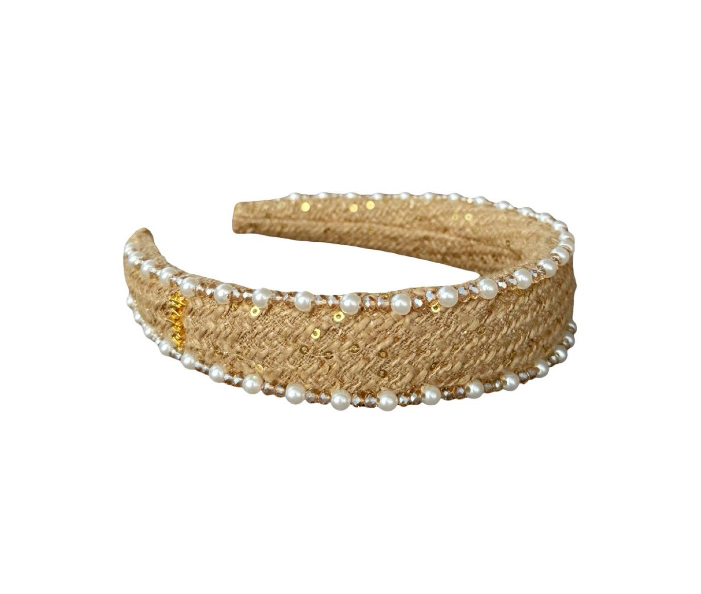 Женские аксессуары для волос Headbands of Hope Classic Pearl Headband - Tan — фото 1