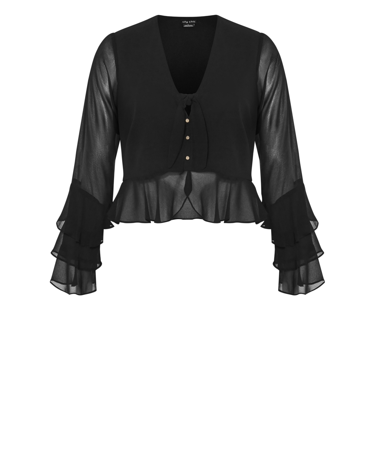 City Chic Women's Trixie Ruffle Top