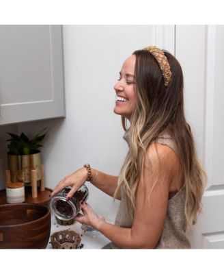 Women's Embellished Starburst Padded Headband - Gold