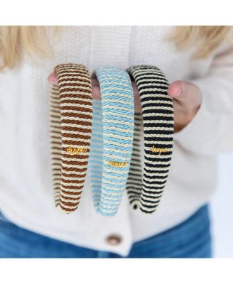 Women's Classic Padded Rope Headband - Gold Ivory