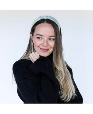 Women's Classic Padded Rope Headband - Blue White