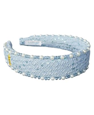 Women's Classic Pearl Headband - Sky Blue