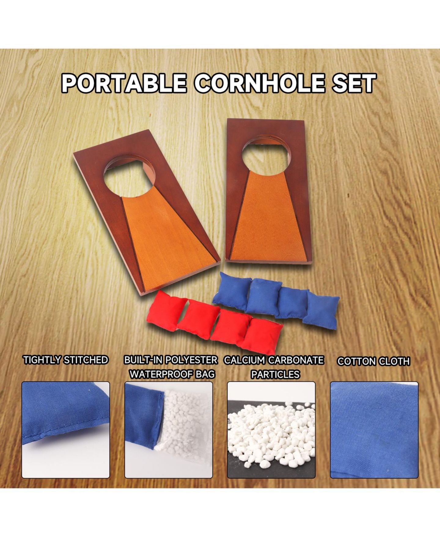 Детские игрушки GSE Games & Sports Expert Mini Tabletop Cornhole 10-Piece Game Set, Ages 3+ — фото 3