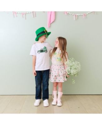 Little Boys Shamrock Truck Patch St. Patrick's Day Short Sleeve T-Shirt