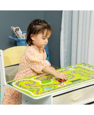 3 in 1 Kids Activity Table and Chair Set with Storage