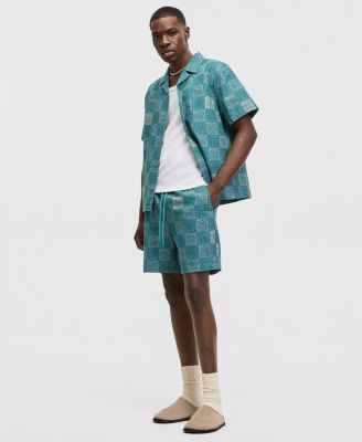 Men's Textured Checker Shorts