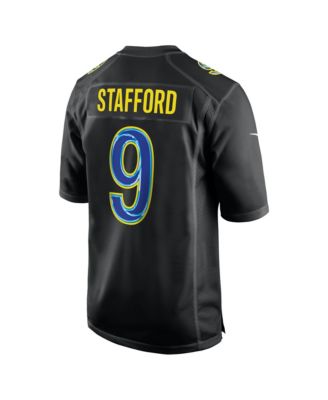 Men's Matthew Stafford Black Los Angeles Rams Super Bowl LX Fashion Game Jersey