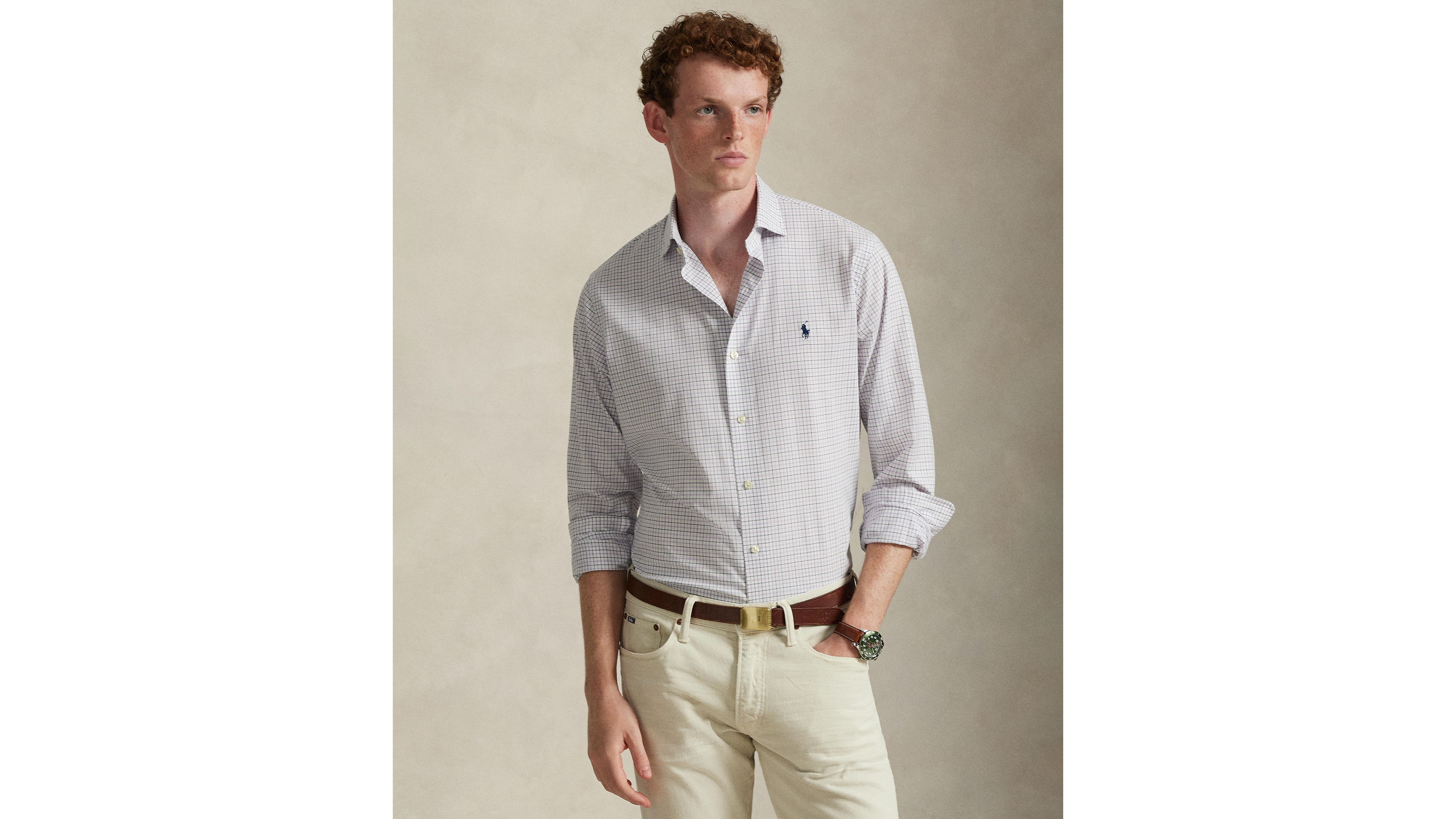 Polo Ralph Lauren Men's Classic-Fit Gingham Stretch Poplin Shirt