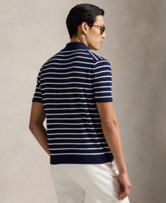 Men's Short-Sleeve Polo Collar Sweater