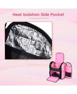 Rolling Makeup Train Case Soft Sided Travel Cosmetic Organizer Storage with Travel Make Bag Backpack