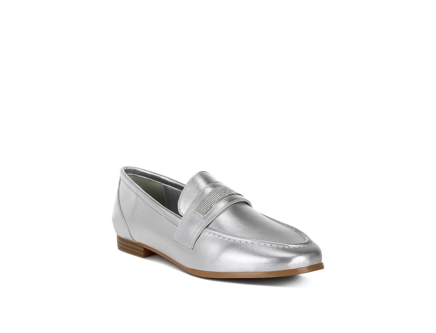 Женские туфли Rag & Co Eden Ode Rhinestone Strap Metallic, цвет: Серебряный металлик — фото 3