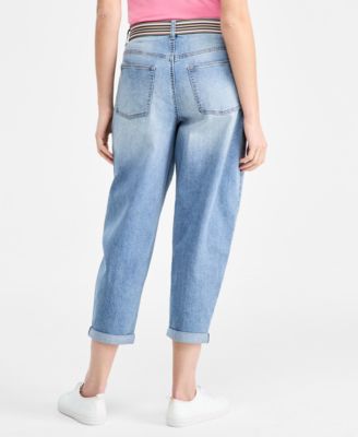 Women's Belted Carrot Jeans