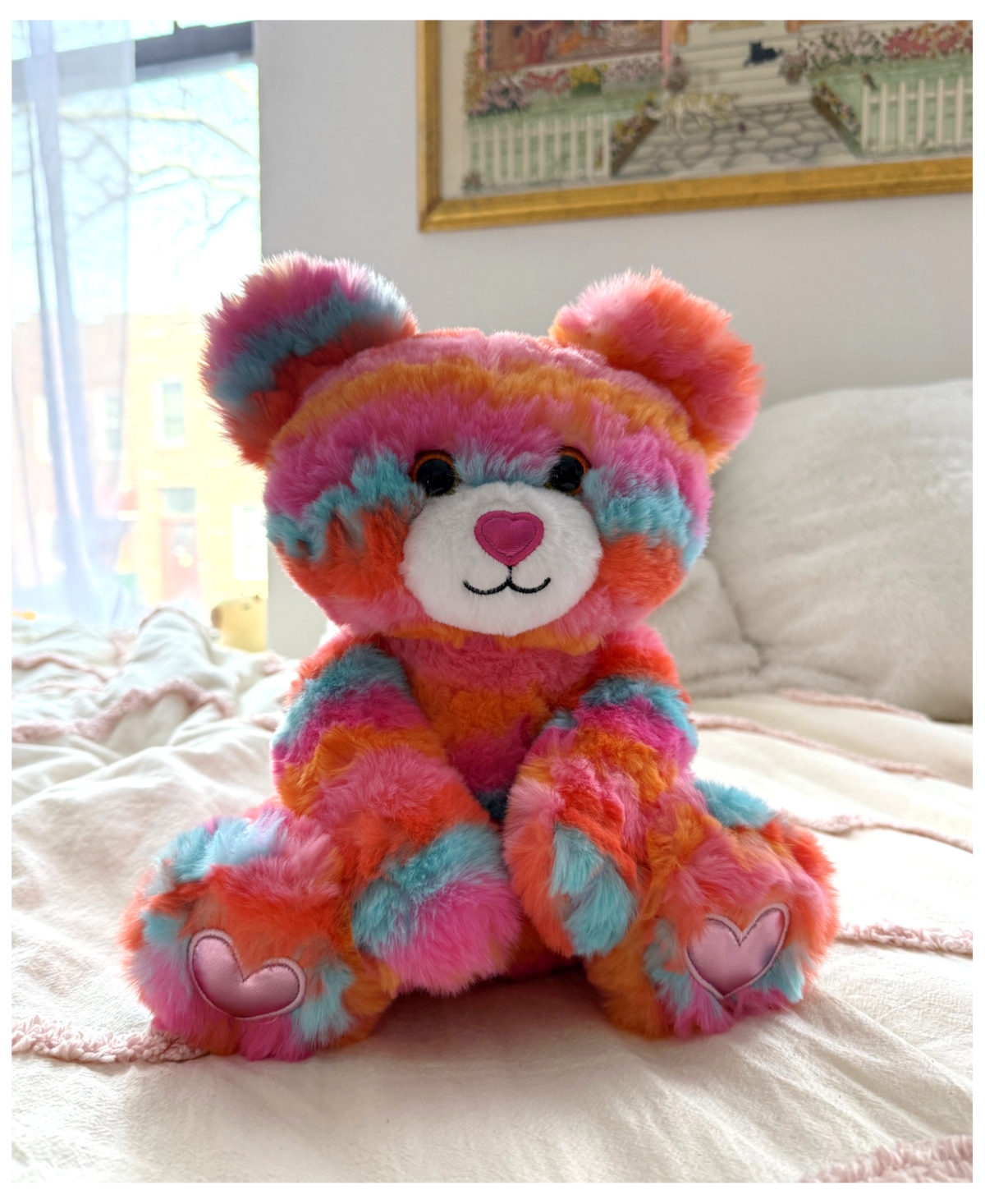 Wild Hippo Stripe Passion Bear Valentine's Plush Toy