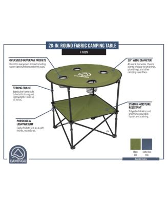 2 x 2 x 2 ft Blue Fabric 28" Diameter Round Portable Table