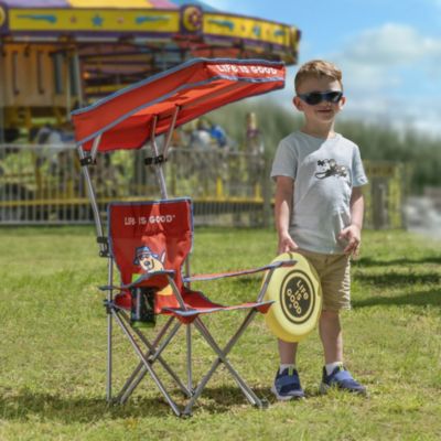 Max Shade Quad Folding Camp Chair With Tilt Uv Sun Protection Canopy Navy Blue