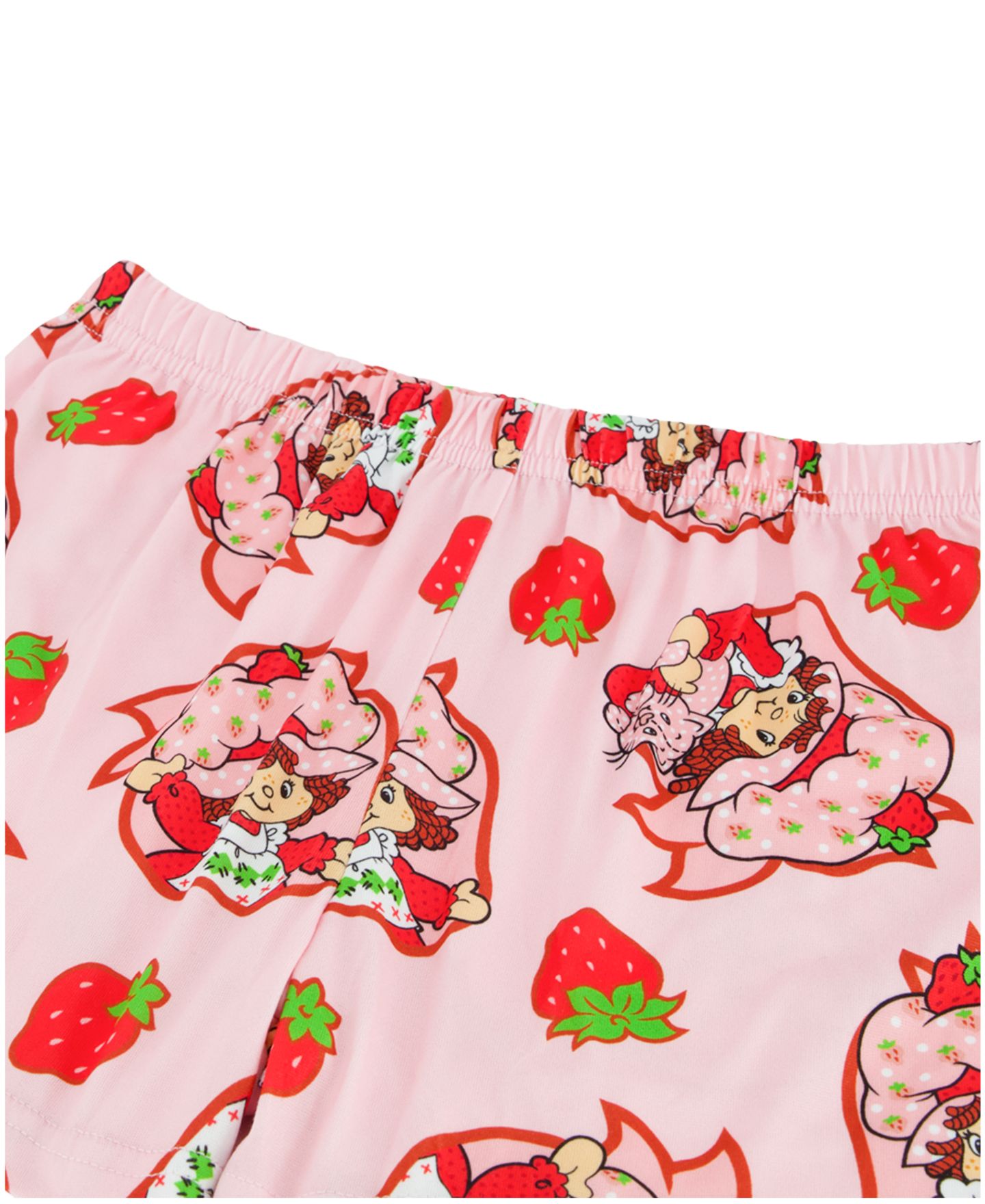 Детская пижама Strawberry Shortcake: топ с воротником и шорты с принтом, 2T-4T, цвет: Розовый — фото 4