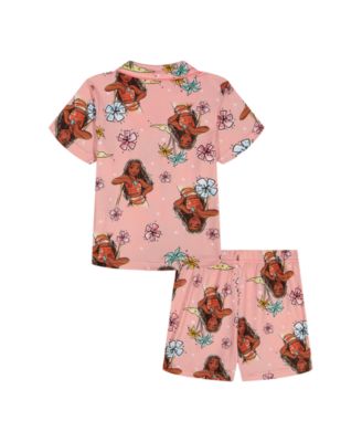 Girls' Toddler 2T-4T All Over Print Top and Shorts, 2-Piece Pajama Set