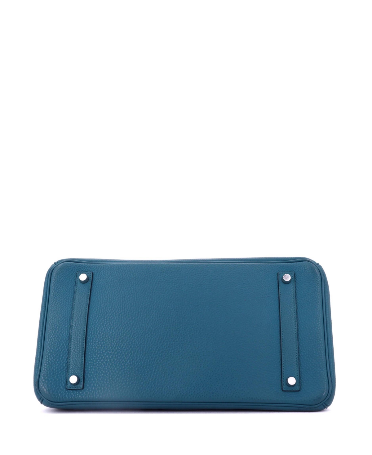 Pre-Owned HERMES Birkin 35 Handbag Blue Togo with Palladium Hardware