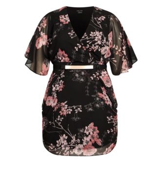 Women's Bold Blossom Wrap Dress