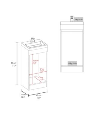 Madrid Bathroom Vanity in Melamine with 1 Door