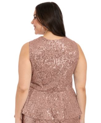 Plus Size Side Twist V-Neck Wrap Top