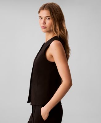 Women's V-Neck Front Button Vest