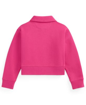 Girls' 2T-6X Double-Knit Collared Sweater