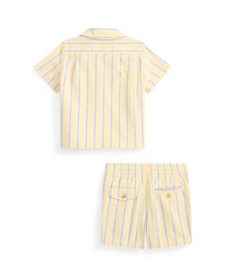 Baby Boys' Striped Cotton Oxford Shirt and Shorts, 2-Piece Set