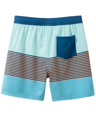 Boys' 8-14 Striped Swim Trunks