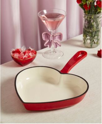 9" Enameled Cast Iron Heart-Shaped Skillet
