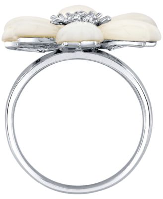 Mother-Of-Pearl Ring in Sterling Silver