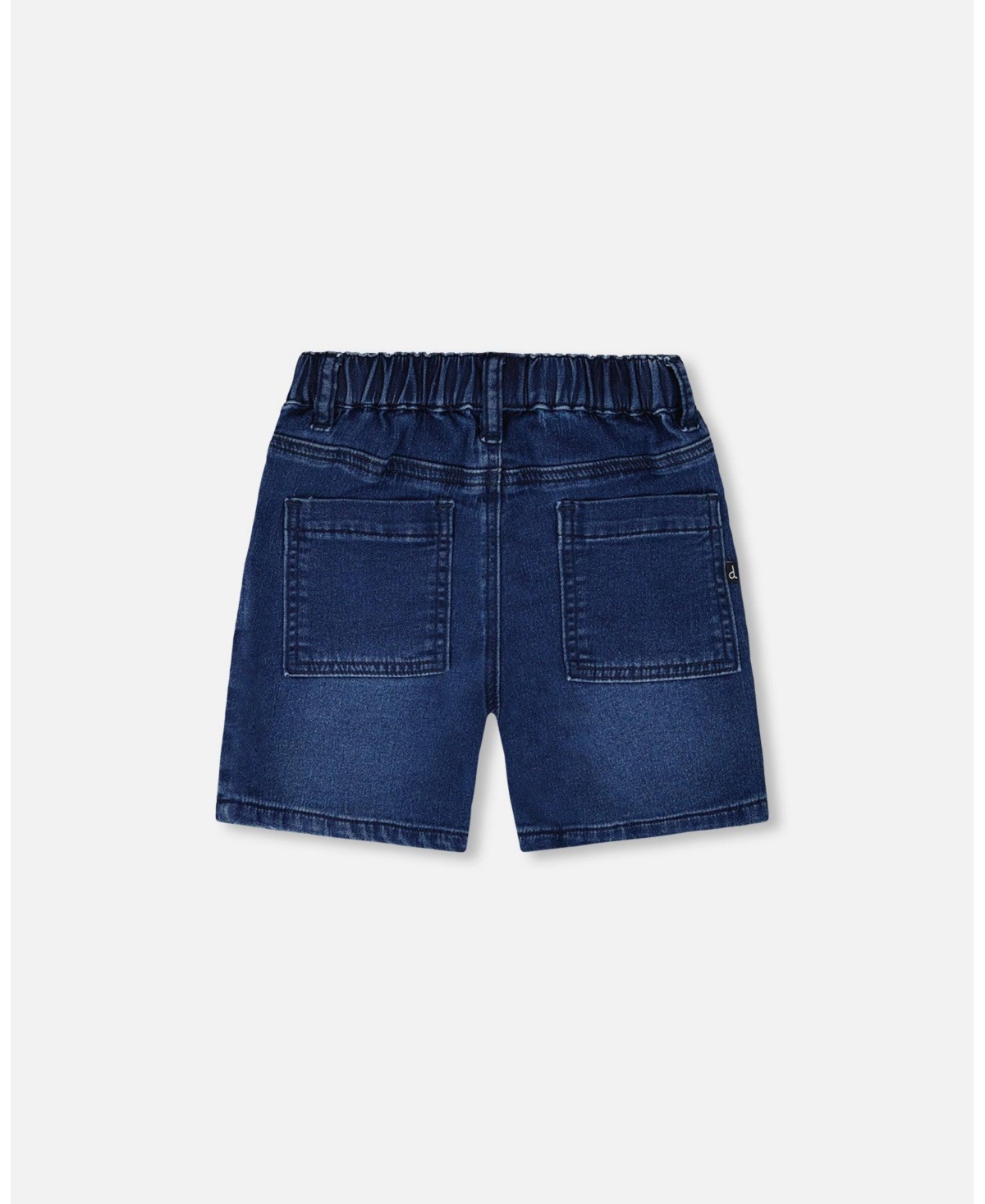 Draft - Deux par Baby Boys French Terry Navy Blue Denim Shorts