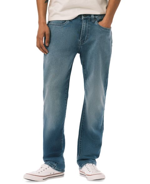 Мужские джинсы Buffalo David Bitton Straight-Fit, цвет: Средняя варка