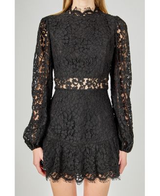 Women's Laced Cutout Mini Dress